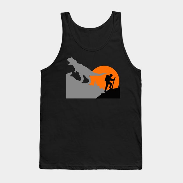 Hiking and a Carnotaurus Tank Top by SNK Kreatures